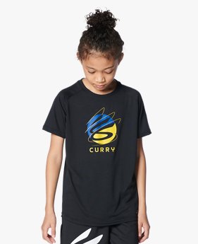 カリー テック ショートスリーブ Tシャツ 〈カリーロゴ〉（バスケットボール/KIDS）